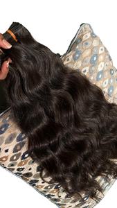 Cabello humano tejido de paquete indio malasio virgen 100%, cabello de grado 10A, paquetes de tejido de cabello humano virgen peruano con cierre - Product Image 2