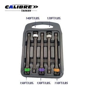 TAIWAN CALIBRE 10pc 1/2" Drive Impact <b>Torque</b> Limiting Extension Bar Tool <b>Set</b> with 65 to 150 ft-lb <b>Torque</b> Sticks - Product Image 2
