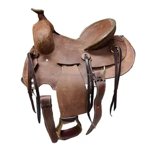 Selle Western en cuir véritable de taille personnalisée selles de cheval en cuir véritable selle de course anglaise disponible à bas prix - Product Image 1