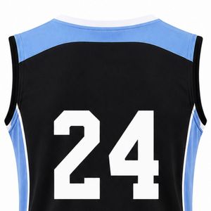 Black White Basketball Uniform for Men Jersey and Shorts Lightweight Team Sports Set Breathable <b>Athletic</b> Apparel Practice - Product Image 3