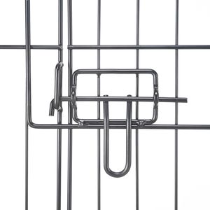 Recinto per Cani Pieghevole in Metallo a 8 Pannelli, 60 cm di Altezza, con Pali di Fissaggio e Copertura Superiore per Esercizio - Product Image 5