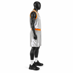 Ensemble de maillots de basket-ball personnalisés avec nom et numéro d'équipe, unisexe, sans manches, col en V, polyester sublimé, évacuation de l'humidité, respirant, athlétique - Product Image 4