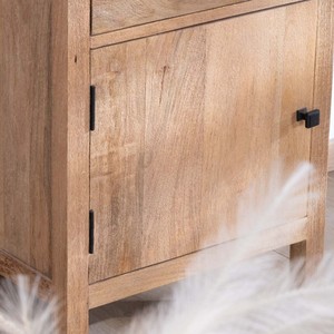 Colonne de rangement en bois de manguier massif avec façade en verre Vandana Royal Nature - Product Image 2