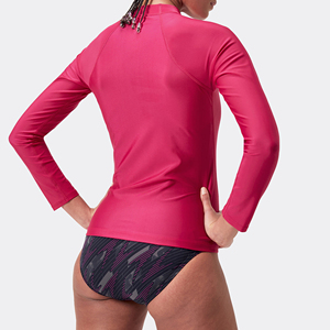 Women's <b>Long</b> <b>Sleeve</b> Rashguard Surfing <b>Swimsuit</b> 100% Polyester UPF50+ Front Logo - Product Image 4