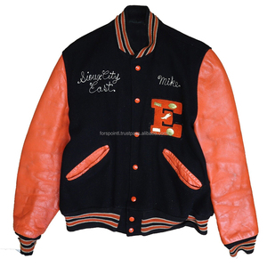 เสื้อแจ็กเก็ตหนังผู้ชายเสื้อแจ็กเก็ตผ้ากำมะหยี่ปักโลโก้ตามสั่ง - Product Image 6