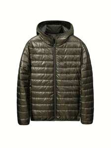 Chaqueta Acolchada Cortavientos Cálida para Senderismo con Logotipo Personalizado, Rompevientos Deportivo Casual con Forro de Malla para Hombre, Chaquetas de Invierno - Product Image 4