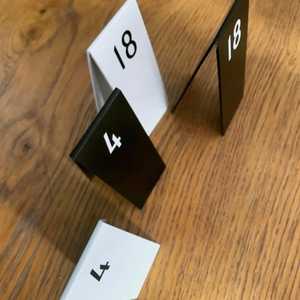Metal <b>Table</b> Numbers: Modern Minimalist Restaurant <b>Table</b> Signs - Product Image 6