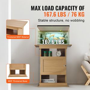 Supporto per Acquario da 20 Galloni, Capacità di Carico 167,6 Libbre, 25,2 X 15,7 X 28,3, Supporto in MDF per Acquario e Terrario, Adatto per Tartarughe - Product Image 3