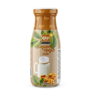 Bebida de Leche de Nuez Rita 280ml en Botella de Vidrio, Bebida Vegetal a Base de Plantas, Venta al por Mayor, OEM, ODM, Marca Privada, Suministro de Bebidas - Product Image 1