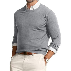 Suéter de Punto Negro para Hombre, Marca AL SWANS INTERNATIONAL, Cuello Redondo, Manga Larga, Corte Regular, Algodón, para Otoño - Product Image 6