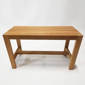 SHOWER BENCH STOOL TEAK WOOD MADE IN INDONESIA - Product Image 1