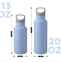 Bouteille d'eau isotherme premium en acier inoxydable 18/8 à double paroi, isolation sous vide, garde le froid 24h et le chaud 12h, idéale pour le sport et le yoga