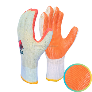 EN388 Guantes duraderos de Palma de goma texturizada de calibre 7 Guantes DE TRABAJO antideslizantes cómodos con características antiestáticas y antiimpacto - Product Image 3