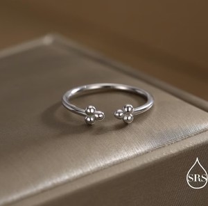 Anillo Apilable Ajustable de Plata de Ley 925 Chapado en Oro con Tres Puntos para Compromiso y Boda, Joyería de Lujo - Product Image 4