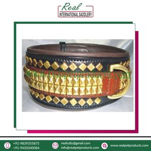 Collar de perro de cuero genuino hecho a mano, accesorios ecológicos para perros, collar de perro de cuero - Product Image 3