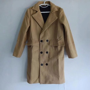 European Size <b>Men's</b> Double Breasted Solid Color Large Size Casual New Medium <b>Long</b> Wool <b>Coat</b> <b>Men's</b> <b>Coat</b> - Product Image 2
