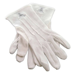 Elegantes Guantes de Algodón Blancos para Reuniones de Hermandad, Ceremonias Formales, Regalia, Suaves y Cómodos para Usar en las Manos - Product Image 2