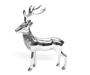 Handmade Aluminum Deer Sculpture Wall Mount Animal <b>Figure</b> Contemporary Design Living Room Decor Single-piece Package - Product Image 1