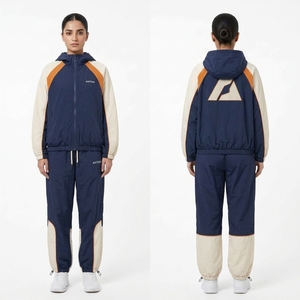 Kids Contrast Color Windbreaker Tracksuit - <b>Track</b> <b>Jacket</b> & Pants Set for Training, ODM Manufacturer - Product Image 6