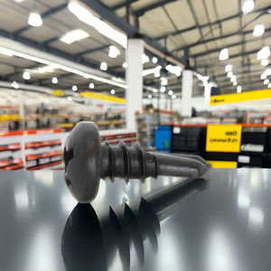 Tornillo PDC 11 de cabeza plana Phillips con punta de broca y arandela, de acero al carbono con recubrimiento negro, rosca estándar clase 4.8/6.8 pulgadas - Product Image 1