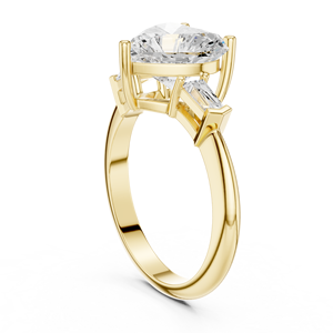 Aries Jewel Luxury 3 CT Heart Cut E VS1 Lab Diamond Ring 14K Yellow Gold IGI Certified Engagement Wedding Gift Direct Factory - Product Image 3