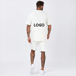 High Quality Custom Streetwear Men Shorts Sets 100% Cotton Fashion Short Set <b>T</b> <b>Shirt</b> & Short Tracksuit - Product Image 2