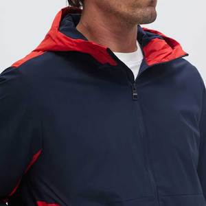 <b>Men's</b> Color Block <b>Hooded</b> Windbreaker Jacket Autumn Sporty Zip Up Windproof <b>Coat</b> - Product Image 5