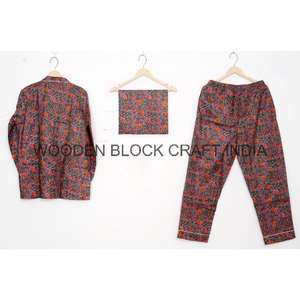 ชุดนอนผ้าฝ้ายคอวีลายดอกไม้สำหรับผู้หญิง สไตล์ลำลองสำหรับฤดูร้อน ชุดนอนยาวเซ็กซี่ ชุดนอนเพื่อนเจ้าสาว - Product Image 5