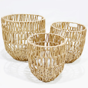 Trending PE Rattan Storage <b>Baskets</b> Bowl Shape Rustic Multi-Purpose Eco-Friendly <b>Stackable</b> Design - Product Image 6