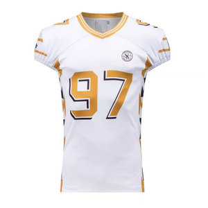 เสื้อฟุตบอลแบบมืออาชีพ แขนสั้น ทรงปกติ เย็บอย่างแข็งแรง ผลิตจากโพลีเอสเตอร์ 100% สำหรับผู้ชาย - Product Image 1