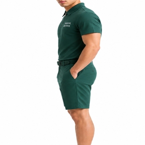 Ensemble polo et short de golf pour homme, respirant, en polyester, vêtements de sport décontractés, fermeture éclair, short assorti, ensemble uniforme - Product Image 3