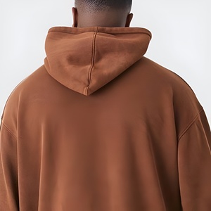 เสื้อฮู้ดดี้โอเวอร์ไซส์ผู้ชาย ลุคสบายๆ สไตล์สตรีทแวร์ ผ้าฟลีซ ทรงหลวม แฟชั่นแนวอเมริกัน ขายส่ง OEM เสื้อผ้าฤดูหนาว - Product Image 2