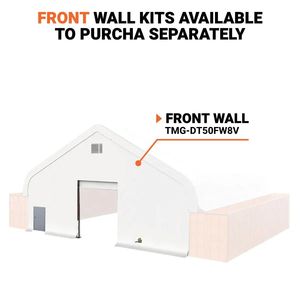 TMG DT50 Pro Series - Copertura in PVC Resistente da 32 once, 15,24 m x 12,19 m, Tettoia Container a Doppia Struttura con Parete Finale Chiusa, Garage Prefabbricato per Stoccaggio - Product Image 3