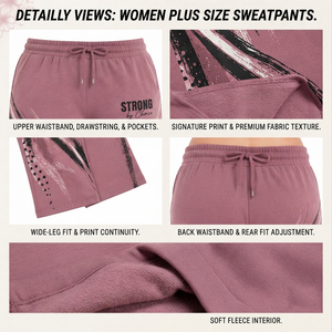 Women's Plus Size Baggy Sweatpants Custom Printed <b>Drawstring</b> Waist Fleece Pants Women Winter Wear Wide Leg <b>Trouser</b> Jogging Pants - Product Image 6