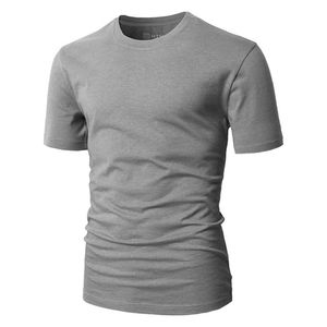 เสื้อยืดคอกลมแขนสั้นผู้ชาย ผ้าเจอร์ซีย์คอตตอน 100% ระบายอากาศได้ดี ทรงปกติ สีพื้น แต่งขอบตัดสี ไซส์ 5XL น้ำหนัก 180 กรัม - Product Image 2
