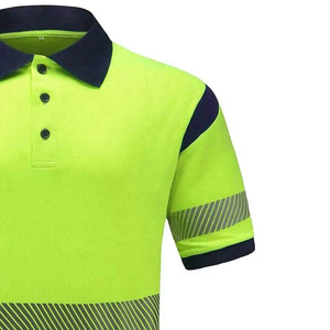 Polo de travail haute visibilité OEM, vêtements de sécurité pour les travailleurs de la construction, industriels, routiers et extérieurs, respirant et léger - Product Image 3