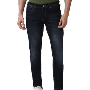 Vaqueros Baggy Rectos Personalizados para Hombre, de Alta Calidad, Estilo Vintage Lavado, Denim Pesado, Estilo Urbano, Pantalones de Pierna Ancha, Color Medio Oscuro - Product Image 1