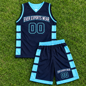Uniforme de Baloncesto Skyline Negro y Azul, Conjunto Personalizado de Camiseta y Pantalones Cortos de Baloncesto con Gráficos Urbanos, Ropa Deportiva para Equipos, Pedidos al por Mayor para Clubes - Product Image 4
