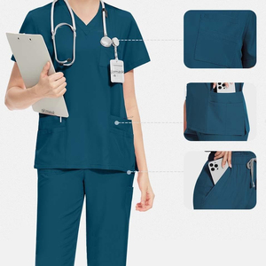 Conjuntos de Uniformes Médicos Clásicos al por Mayor, Uniformes de Hospital Cómodos, Uniformes de Enfermería, Trajes Profesionales para Médicos, Ropa de Trabajo - Product Image 5