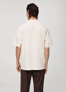 T-shirt blanc pour homme, coupe classique, 100% coton mélangé, séchage rapide, épaules tombantes, streetwear décontracté, étiquette privée personnalisée - Product Image 5