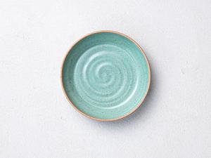 Tazón de Cerámica Verde Espuma de Mar con Diseño Ancho y Bajo, Detalle de Borde Rústico, Duradero, Apto para Alimentos, Ideal para Pasta, Ensaladas y Tapas - Product Image 2