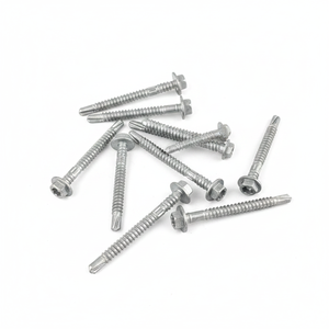 Self-Drilling Screws Washer Head Zinc/Hot-Dip Galvanized Carbon Steel Metric/Inch Standard <b>Deep</b> Coarse Thread Full-Length Class - Product Image 1