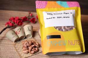Snack nutritionnel spécial biologique du Vietnam en gros, noix de cajou grillées premium, beurrées et salées, 500g avec emballage à fermeture éclair - Product Image 5
