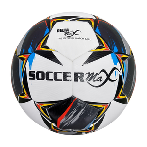 Ballon de football officiel Soccer Max taille 5, durable, blanc, noir, bleu, rouge, jaune, à motifs - Product Image 5