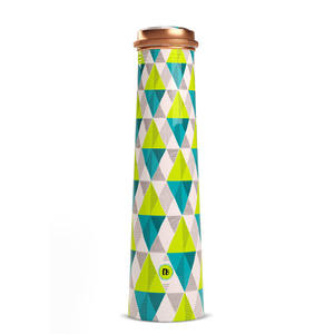 Botella de Agua Alta y Delgada de Cobre con Diseño de Hojas Tropicales, Reutilizable, a Prueba de Fugas, de Primera Calidad, para Hidratación Diaria - Product Image 2