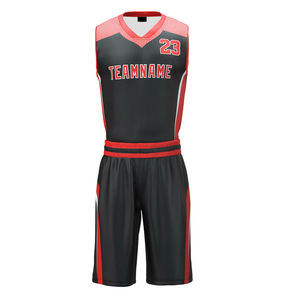 Ensembles de maillots de basketball personnalisés pour hommes, imprimés par transfert thermique sur le devant, à manches courtes, respirants, 100 % polyester, uniformes - Product Image 2