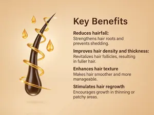 Sérum de croissance capillaire naturel OEM en gros, traitement anti-chute de cheveux, formule nourrissante pour le cuir chevelu à base de plantes, marque privée - Product Image 2