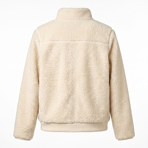 Women's Winter Sherpa Zip Jacket Fluffy Warm Casual Zip-Up <b>Coat</b> OEM ODM Wholesale Factory Custom Logo Low MOQ - Product Image 4