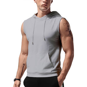 OEM Custom Men's Full Sleeve Embroidered Pullover <b>Gym</b> Fitness Sweatshirt Plus Size <b>Hoodie</b> Pocket Quick Dry Eco-Friendly - Product Image 2