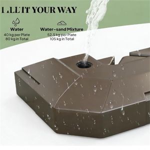 Set di Pesi per Base Ombrellone a Braccio per Ombrelloni e Basi da Patio - Product Image 3